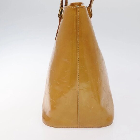 LOUIS VUITTON Monogram Vernis Houston Hand Bag Beige M91004 LV Auth 118545 - Picture 6 of 16